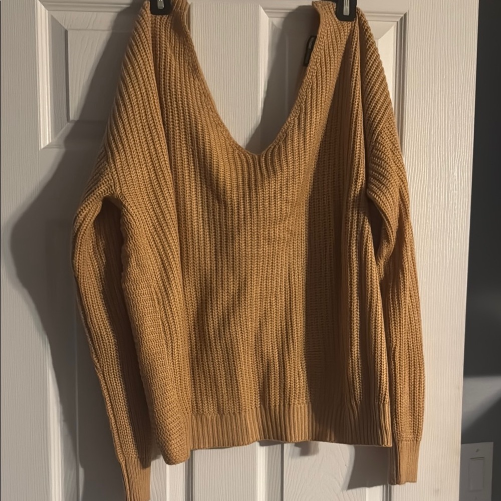 Cozy Mustard V-Neck Sweater